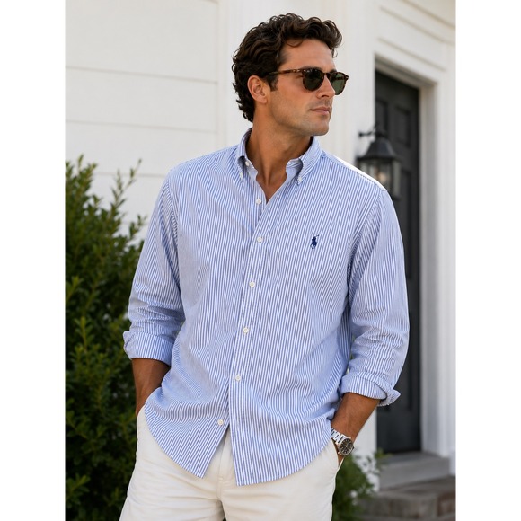 Ralph Lauren Other - Ralph Lauren Classic Fit Striped Oxford Shirt Preppy Old Money Mens Sz 19 2XL